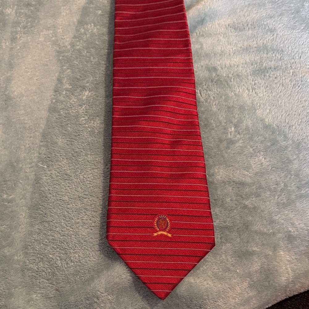 Tommy Hilfiger Red Striped Tie